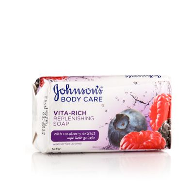 Johnson's Vita Rich Bar Soap With Raspberry Extract - 125 gm