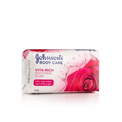 Johnson Vita Rich Bar Soap With Rose Water - 125 gm