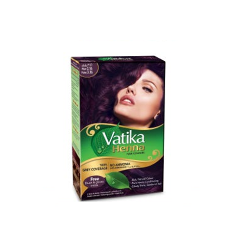 Vatika hair dye henna plum 6 bags * 10 gm