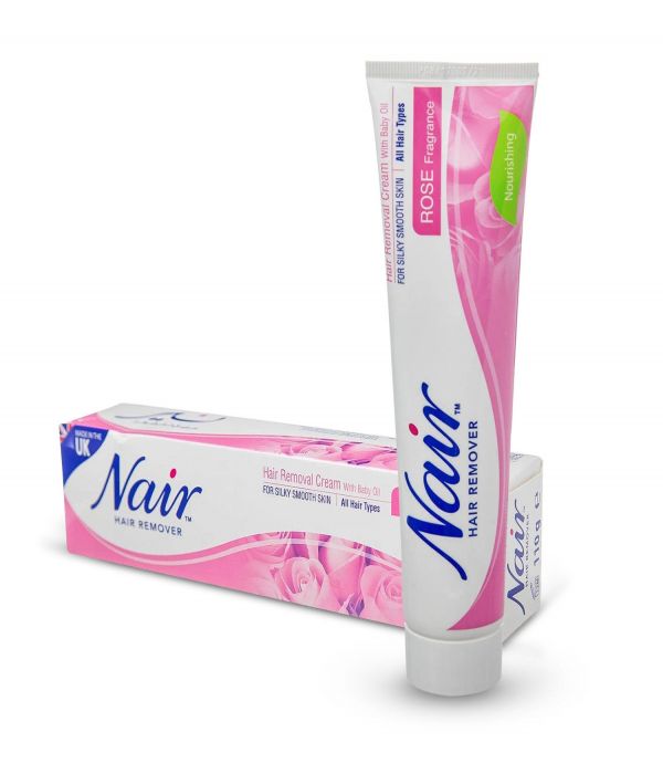 Nair baby oil hair remover cream with rose fragrance 110 ml