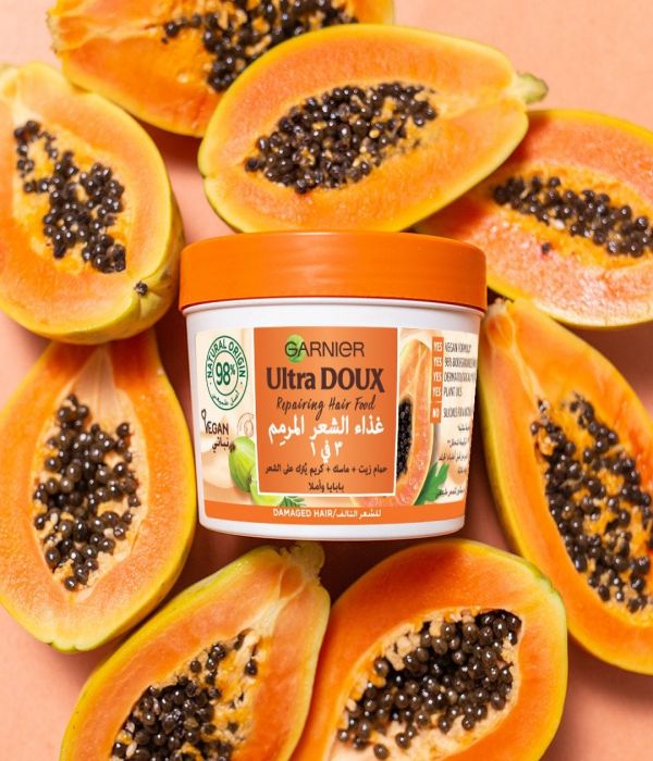 Ultra Doux 3 in 1 Papaya Repairing Hair Food 390 ml