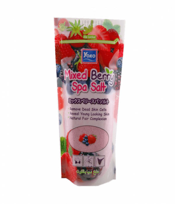 Yoko Milk Salt Scrub With Raspberry - 300gm