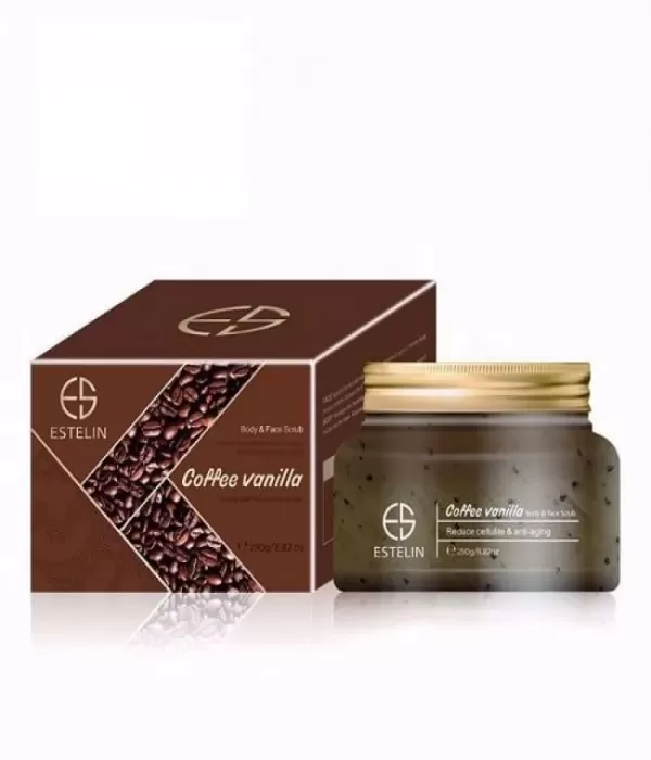 Estellen Whitening Body and Face Scrub with Coffee and Vanilla Extract 250gm
