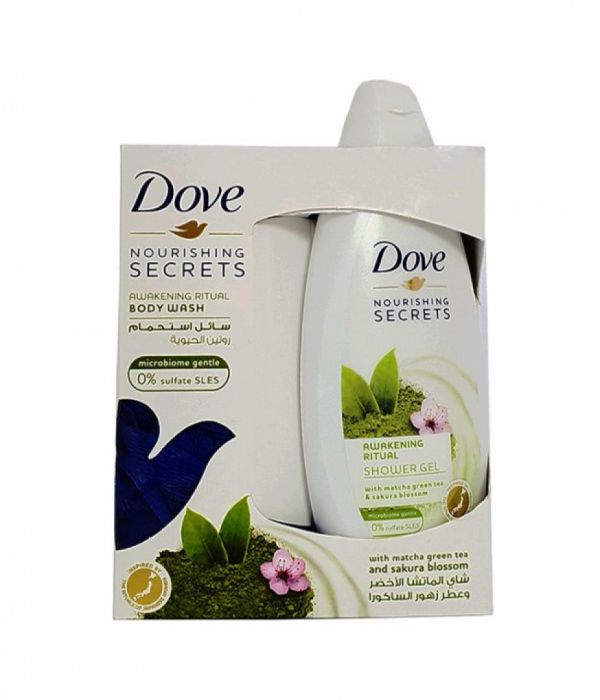 Dove Shower Gel with Matcha Green Tea and Sakura Flower with Loofah 250ml