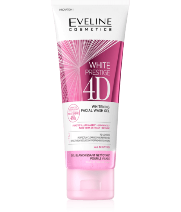 Eveline White Prestige 4D whitening face wash gel