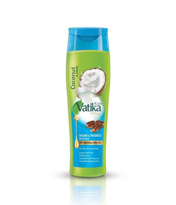 Vatika Coconut & Castor Shampoo Volume & Density for Fine & Weak Hair 400ml