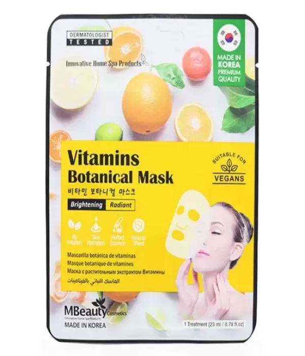M Beauty Vegan Face Mask With Vitamins 1 Piece
