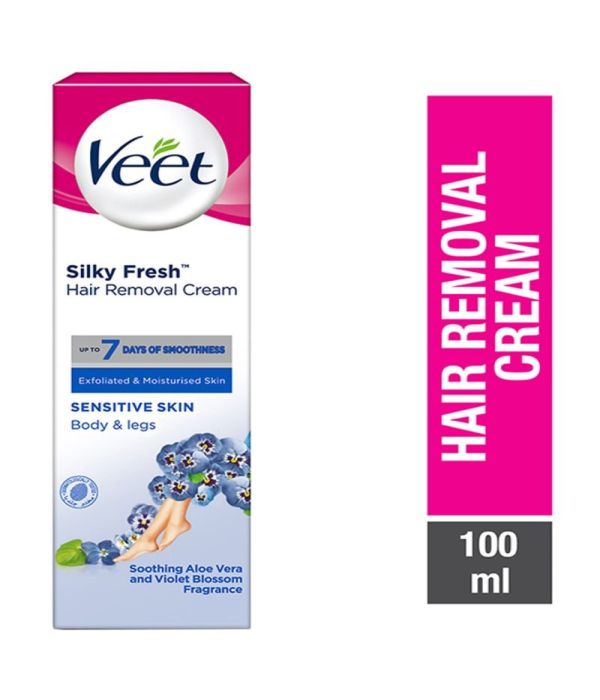 Veet Silk & Fresh Hair Removal Cream For Sensitive Skin, 100g