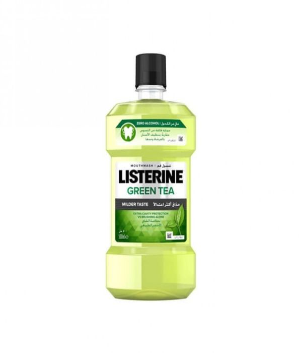 Listerine Milder Taste Mouthwash With Natural Green Tea Extract 500ml