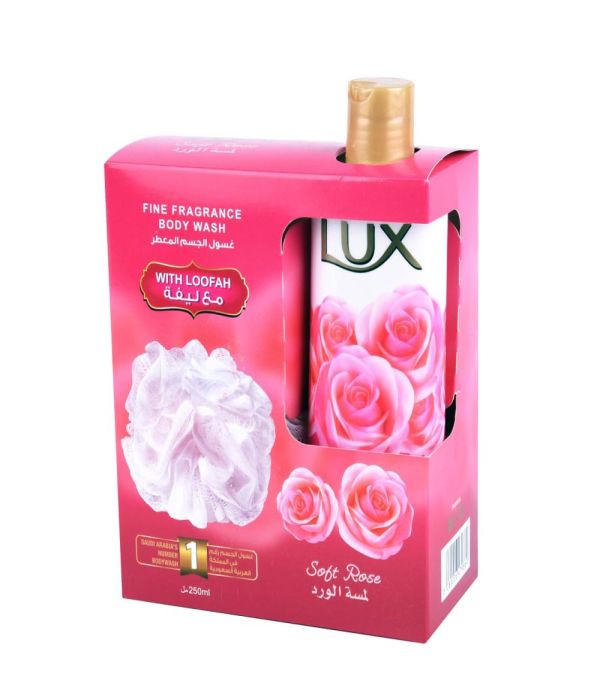 Lux Perfumed Shower Gel Soft Touch With Loofah 250 ml