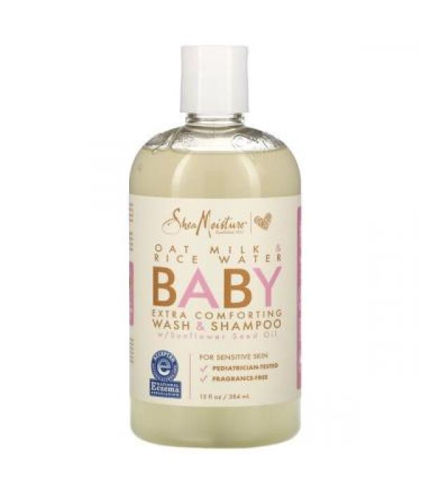 Shea Moisture Baby Wash & Shampoo with Oat Milk & Rice Water 384ml
