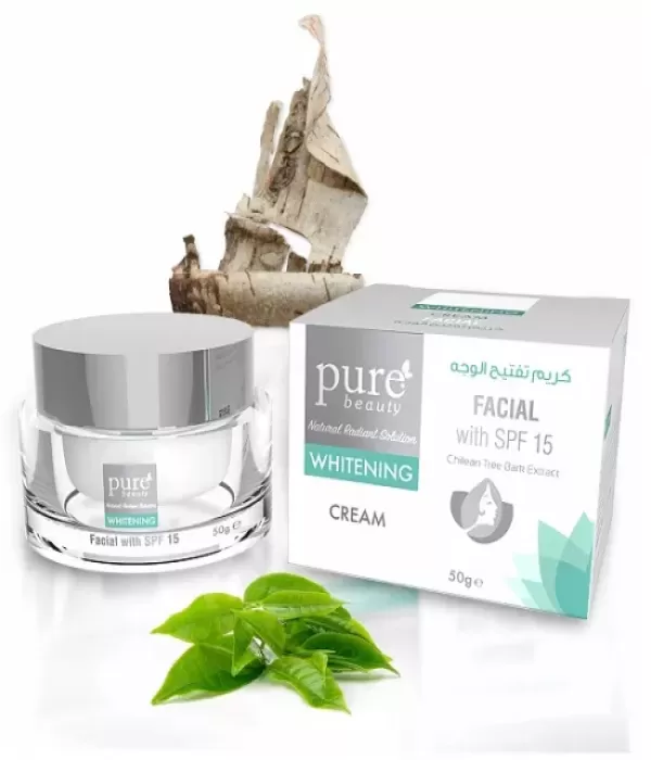 pure beauty whitening face cream with spf 15 - 50 g