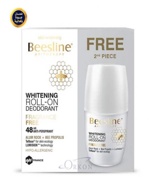 Offer 1 + 2nd half price Beesline Deodorant Roll On, lightens the skin and delays hair growth 50 ml